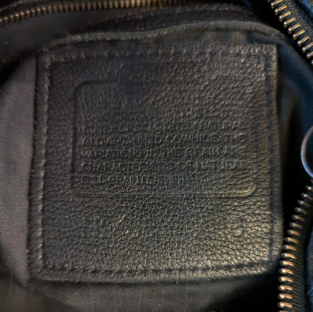 Vintage Coach Purse Black Genuine Leather Made in USA - Picture 3 of 7